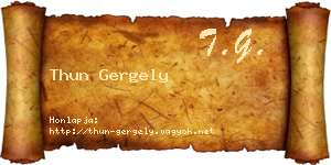 Thun Gergely névjegykártya